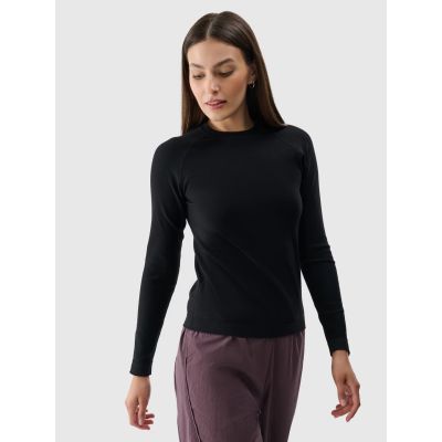 Smooth seamless women's longsleeve 4F 4FRSS24TLONF399-20S