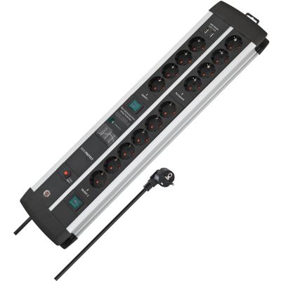 4. Brennenstuhl 1392000232 3 m power strip 14 x network sockets Indoor Black, Silver