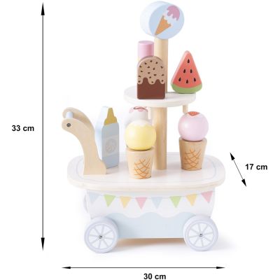 5. PROMIS TROLLEY, WOODEN ICE CREAM PARTY FOR CHILDREN LD04