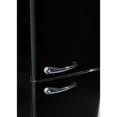3. Ravanson LKK-250RB 250l Retro Refrigerator | LED lighting | Vintage style | 545 x 585 x 182 mm | Black