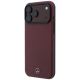 2. Mercedes Leather Semi Wrap Iconic Line MagSafe Case for iPhone 18 Pro / 17 Pro - Burgundy