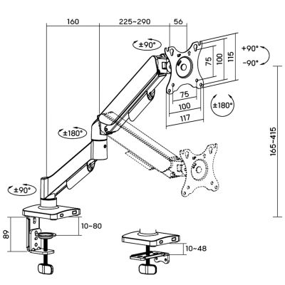 17. BLOW LCD TV HQ HANDLE 17"-32" FOR DESK WITH JOINT