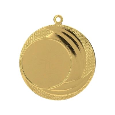 6. Gold medal with space for an emblem, 25 mm, steel
