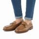 5. Women's leather loafers, camel, Vinceza 18117