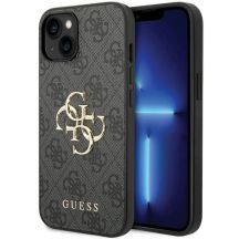 Guess 4G Big Metal Logo iPhone 15 Plus Case - Gray