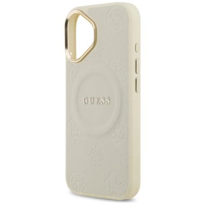 6. Guess Peony Hot Stamp MagSafe iPhone 17 Case - Beige