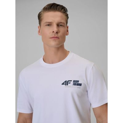 3. Men's regular plain T-shirt 4F 4FRSS26TTSHM3992-10S