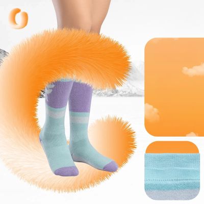 3. Qunature 037201 ski socks size 37-42 (S/M) - purple-green