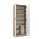 5. OLIV 2D filing cabinet 74x35xH180 sonoma/white