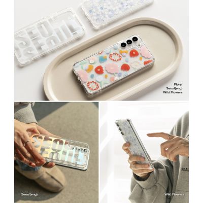 3. Ringke Fusion Design Armored Case Cover with Gel Frame for Samsung Galaxy S22 + (S22 Plus) transparent (Seoul) (F593R89)