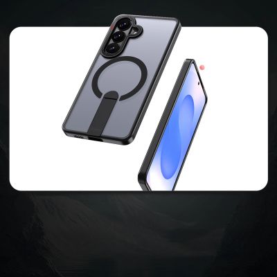 3. Hybrid Armor X Case for Samsung Galaxy A36 / A37 with Stand Compatible with MagSafe - Black