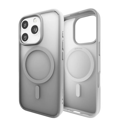 9. Puro Gradient MagSafe Silicone Case for iPhone 16 Pro - Silver