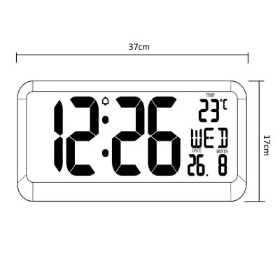 GREENBLUE LCD WALL CLOCK WITH TEMPERATURE SENSOR GB214