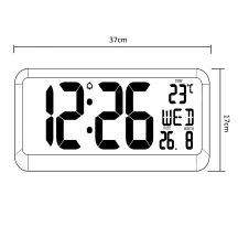 GREENBLUE LCD WALL CLOCK WITH TEMPERATURE SENSOR GB214