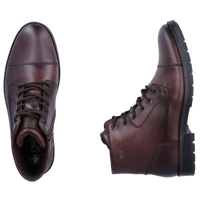 5. Rieker F4546-25 men's comfortable, waterproof, insulated brown leather ankle boots
