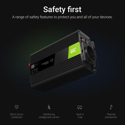GREEN CELL INV08 INVERTER 12V-230V 1000W/2000W MODIFIED SINE WAVE