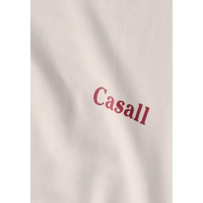 3. Casall Women's Oversized Cotton Blend Tee White