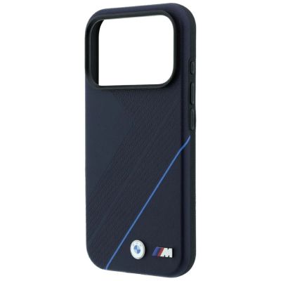 6. BMW M Tire Track Blue Line MagSafe Case for iPhone 17 Pro Max / 18 Pro Max - Navy Blue