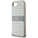6. DKNY Repeat Texture Pattern with Tonal Stripe iPhone 16e Case - Beige