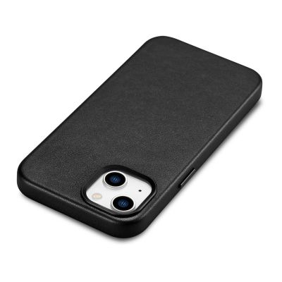 11. iCarer Case Leather cover for iPhone 14 Plus genuine leather case black (compatible with MagSafe)