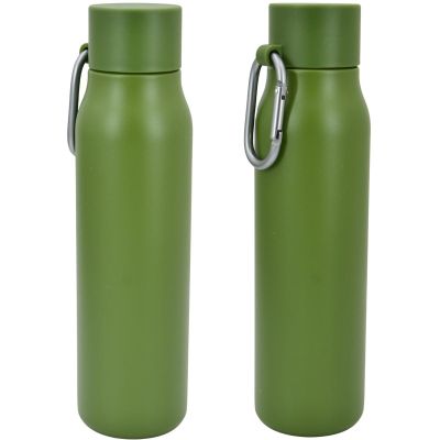 2. 550 ML INSULATED BOTTLE WITH CARABINER, GREEN, STAMINA