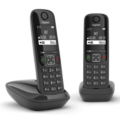 2. Gigaset AS690 Duo Analog/DECT Phone Caller Name and ID Black