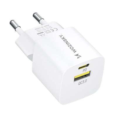5. Wozinsky WWCEAC GaN USB-A USB-C 33W Wall Charger - White