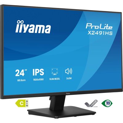 19. iiyama ProLite X2491HS-B1 computer monitor 60.5 cm (23.8") 1920 x 1080 px Full HD LCD Black