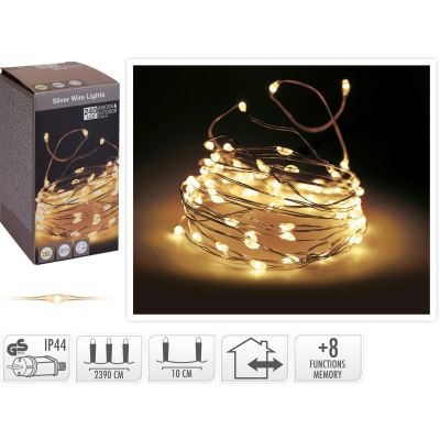 15. 240 LED WARM WHITE WIRE STRING LIGHTS