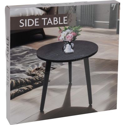 9. COFFEE TABLE 40x40x41CM BLACK WOODEN TABLETOP