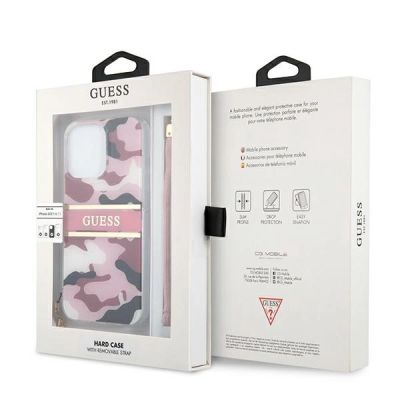 8. Guess GUHCP13XKCABPI iPhone 13 Pro Max 6.7" pink/pink hardcase Camo Strap Collection