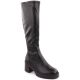 10. Women’s Heeled Platform Boots, Warm-Lined, Black, Vinceza 58332