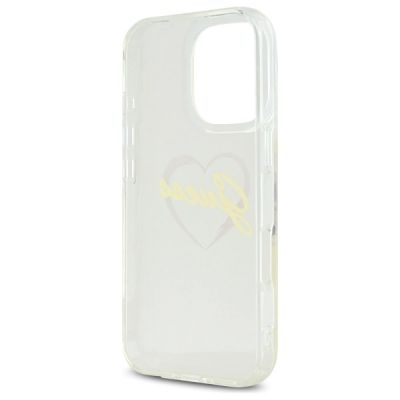 7. Guess IML Heart Case for iPhone 16 Pro Max - Transparent