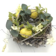 DECORATIVE YELLOW CANDLE HOLDER 16CM FOR TEA LIGHT