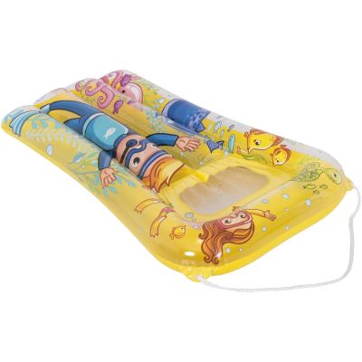 4. BEACH MATTRESS WITH WINDOW UNDERWATER WORLD 74x48CM 37591 - YELLOW