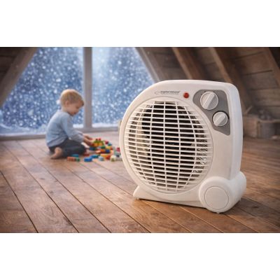 7. Esperanza Mojave EHH002 fan heater (2000W; 3 heating levels; white)