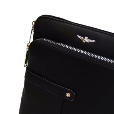 5. Aeronautica Militare Fly Men's Shoulder Bag Messenger Bag Black - AM-392