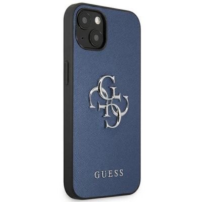 4. Guess GUHCP13SSA4GSBL iPhone 13 mini 5.4" blue/blue hardcase Saffiano 4G Metal Logo