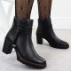 11. Black Leather Block-Heel Ankle Boots Rieker Y2567-00