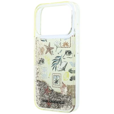 6. Karl Lagerfeld Liquid Glitter Beach & Sand Case for iPhone 17 Pro / 18 Pro - Beige
