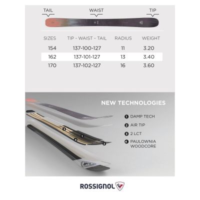 11. ROSSIGNOL RALLYBIRD 102 OPEN skis