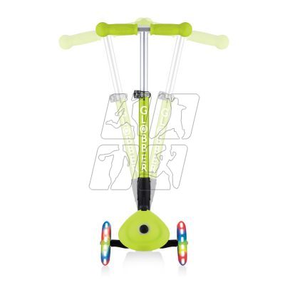 19. 3-wheel scooter Globber Foldable Lights Lime Green Jr 437-106