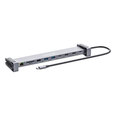 10. Manhattan 190398 Wired Docking Station USB 3.2 Gen 1 (3.1 Gen 1) Type-C Gray