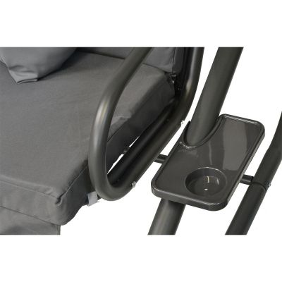 11. KASIA GARDEN AND BALCONY SWING 3-SEATER GRAY