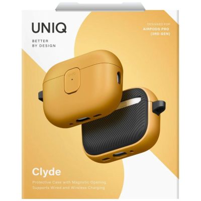 6. Uniq Clyde Case for AirPods Pro 3rd Gen - Yellow-Gray