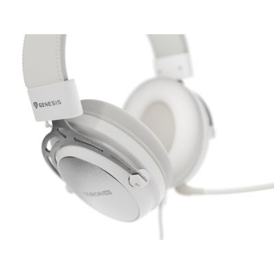 6. GENESIS Toron 301 Wired Headband Gaming Headset White