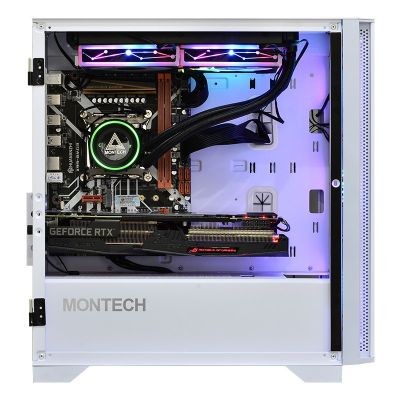 2. Montech AIR 100 ARGB, Micro-ATX, Tempered Glass - White