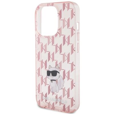6. Karl Lagerfeld Monogram Choupette case for iPhone 15 Pro Max - pink