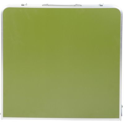 13. FOLDABLE CAMPING TABLE 120X60X70/62/55CM + 4 CHAIRS GREEN