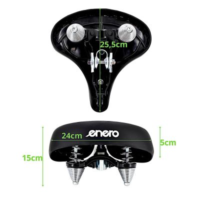 5. ENERO BLACK WIDE CITY BICYCLE SADDLE